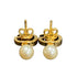 Earrings Pearl Gold-Tone Metal
