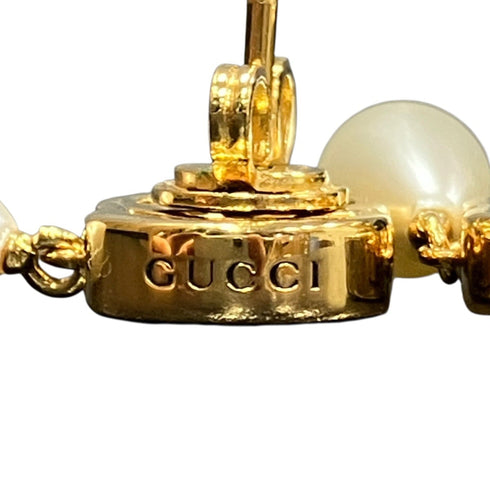 Earrings Pearl Gold-Tone Metal