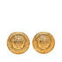CC Logo Round Clip-On Earrings Metal Gold-Tone Metal