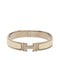 Bracelet Enamel and Metal Silver White
