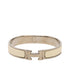 Bracelet Enamel and Metal Silver White