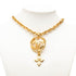 CC Logo Chain Cross Pendant Necklace Metal