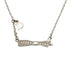 Ribbon Motif Charm Pendant Necklace Metal Silver