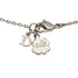 Ribbon Motif Charm Pendant Necklace Metal Silver