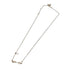 Ribbon Motif Charm Pendant Necklace Metal Silver
