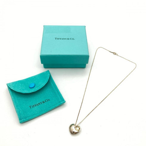 Fold Heart Pendant Necklace Sterling Silver