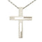 Cutout G Cross Pendant Necklace Sterling Silver