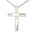 Cutout G Cross Pendant Necklace Sterling Silver