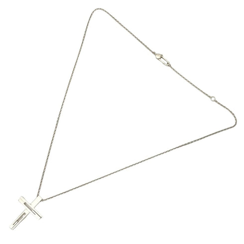 Cutout G Cross Pendant Necklace Sterling Silver