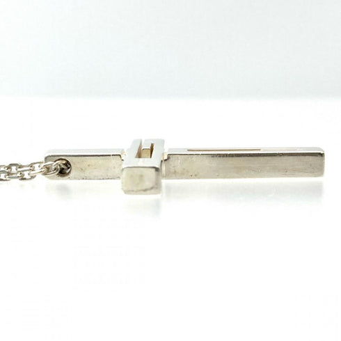 Cutout G Cross Pendant Necklace Sterling Silver