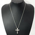 Cutout G Cross Pendant Necklace Sterling Silver