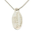 Oval Tag Pendant Necklace Sterling Silver