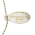 Oval Tag Pendant Necklace Sterling Silver