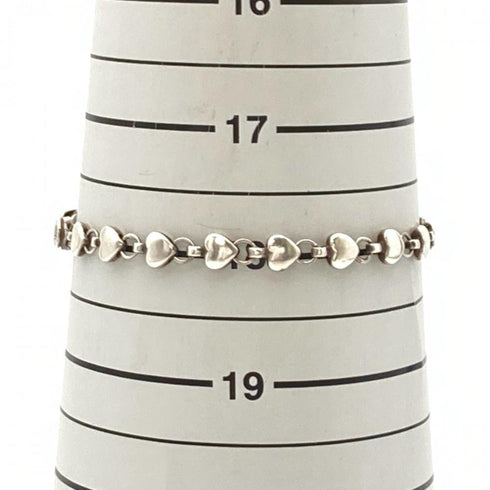 Puff Heart Bracelet Sterling Silver