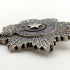 Brooch Silver Metal With Rhinestone