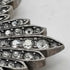 Brooch Silver Metal With Rhinestone