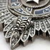 Brooch Silver Metal With Rhinestone
