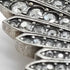 Brooch Silver Metal With Rhinestone