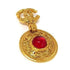 CC Logo Brooch Gold-Tone Metal