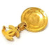 CC Logo Brooch Gold-Tone Metal