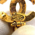 CC Logo Brooch Gold-Tone Metal