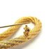 Brooch Gold Metal and Rhinestone Rope Motif