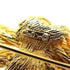 Brooch Gold Metal and Rhinestone Rope Motif