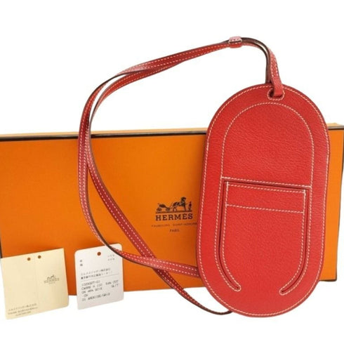 In the Loop To Go Charm Chevre Leather Rouge Tomato Mini Handbag Charm