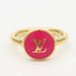 Ring Metal Gold and Pink