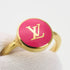 Ring Metal Gold and Pink