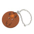 Charm Leather and Sterling Silver Brown Handbag Charm