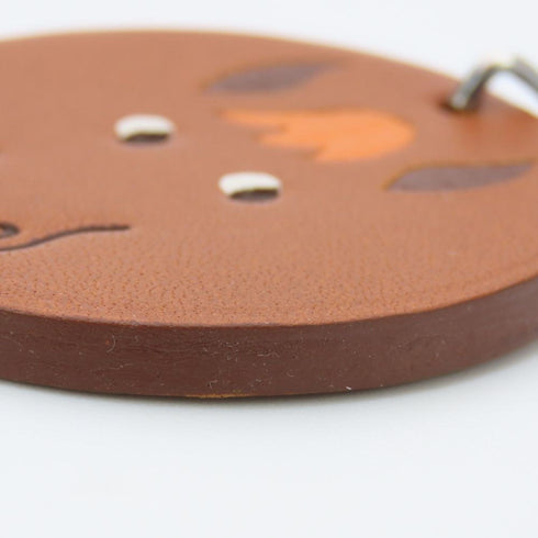 Charm Leather and Sterling Silver Brown Handbag Charm