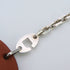 Charm Leather and Sterling Silver Brown Handbag Charm