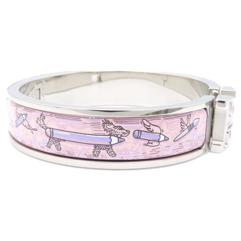 Click H Bangle Pink and Silver Bracelet