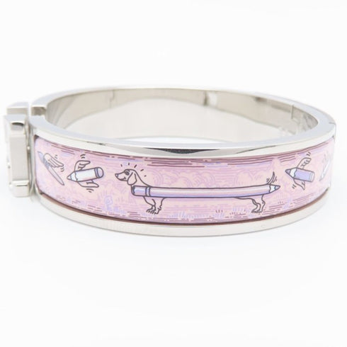 Click H Bangle Pink and Silver Bracelet