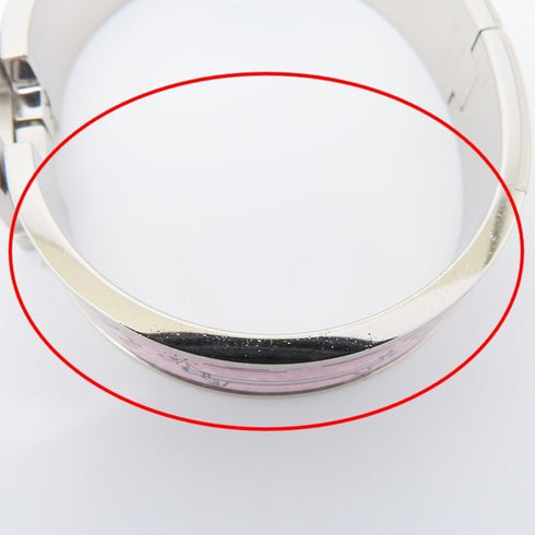 Click H Bangle Pink and Silver Bracelet