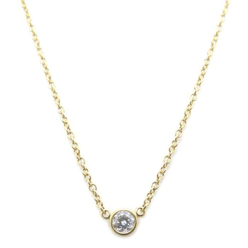 Elsa Peretti Diamonds By The Yard Pendant Necklace 18K Yellow Gold and Diamond