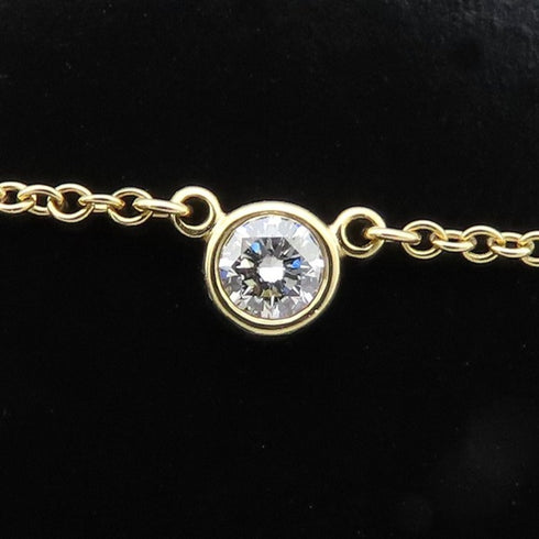 Elsa Peretti Diamonds By The Yard Pendant Necklace 18K Yellow Gold and Diamond
