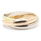 Vendome Louis Cartier Band Ring 18K Tricolor Gold
