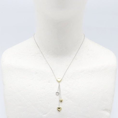 Elsa Peretti Pendant Necklace 18K Yellow Gold and 18K White Gold 10mm