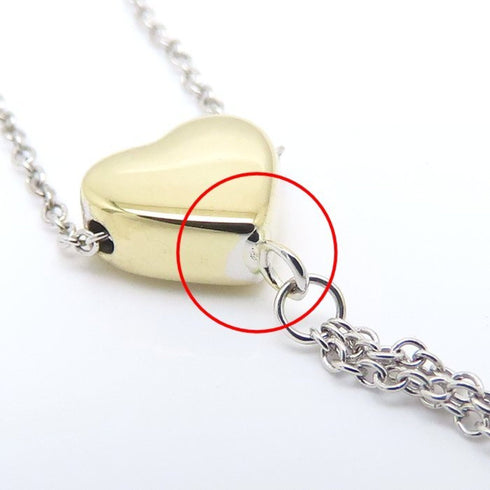 Elsa Peretti Pendant Necklace 18K Yellow Gold and 18K White Gold 10mm