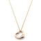 Open Heart Pendant Necklace 18K Rose Gold 10mm