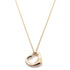 Open Heart Pendant Necklace 18K Rose Gold 10mm