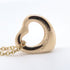 Open Heart Pendant Necklace 18K Rose Gold 10mm
