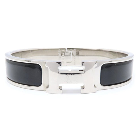 Click H Bracelet Black and Silver Plated