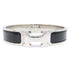 Click H Bracelet Black and Silver Plated