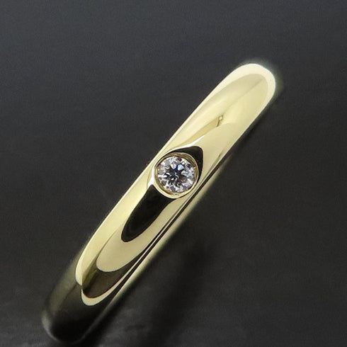 Band Ring 18K Yellow Gold with Diamond
