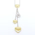 Multi Heart Drop Pendant Necklace 18K Yellow Gold and 18K White Gold