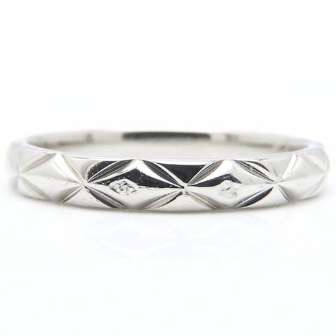 Matelasse Ring Platinum with Diamond