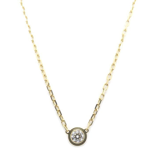 Damour SM Pendant Necklace 18K Yellow Gold with Diamond